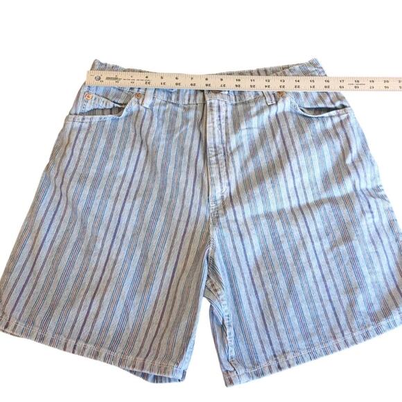 Levi's Vtg Orange Tab 951 Jean Shorts Women’s 16 USA Made Pinstripes 90s Denim - Picture 3 of 8